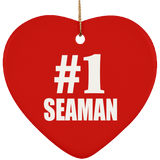 Number One #1 Seaman - Heart Ornament