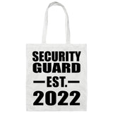 Security Guard Established EST. 2022 - Tote Bag White
