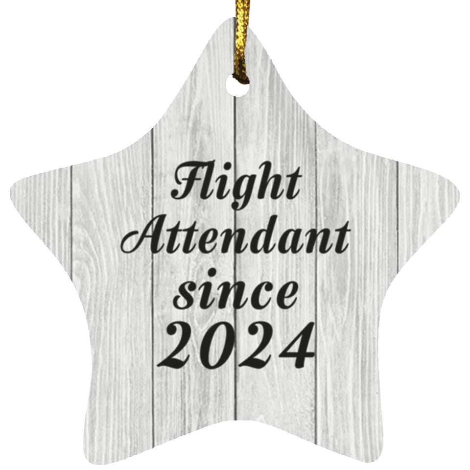 Flight Attendant Since 2024 - Star Ornament F