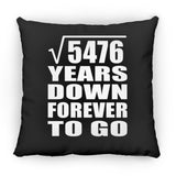 74th Anniversary Square Root of 5476 Years Down Forever To Go - Throw Pillow Black