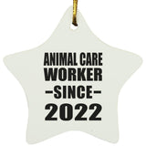 Animal Care Worker Since 2022 - Star Ornament