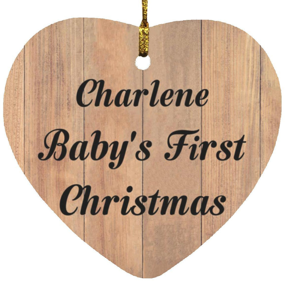 Charlene Baby's First Christmas - Heart Ornament C
