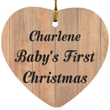 Charlene Baby's First Christmas - Heart Ornament C