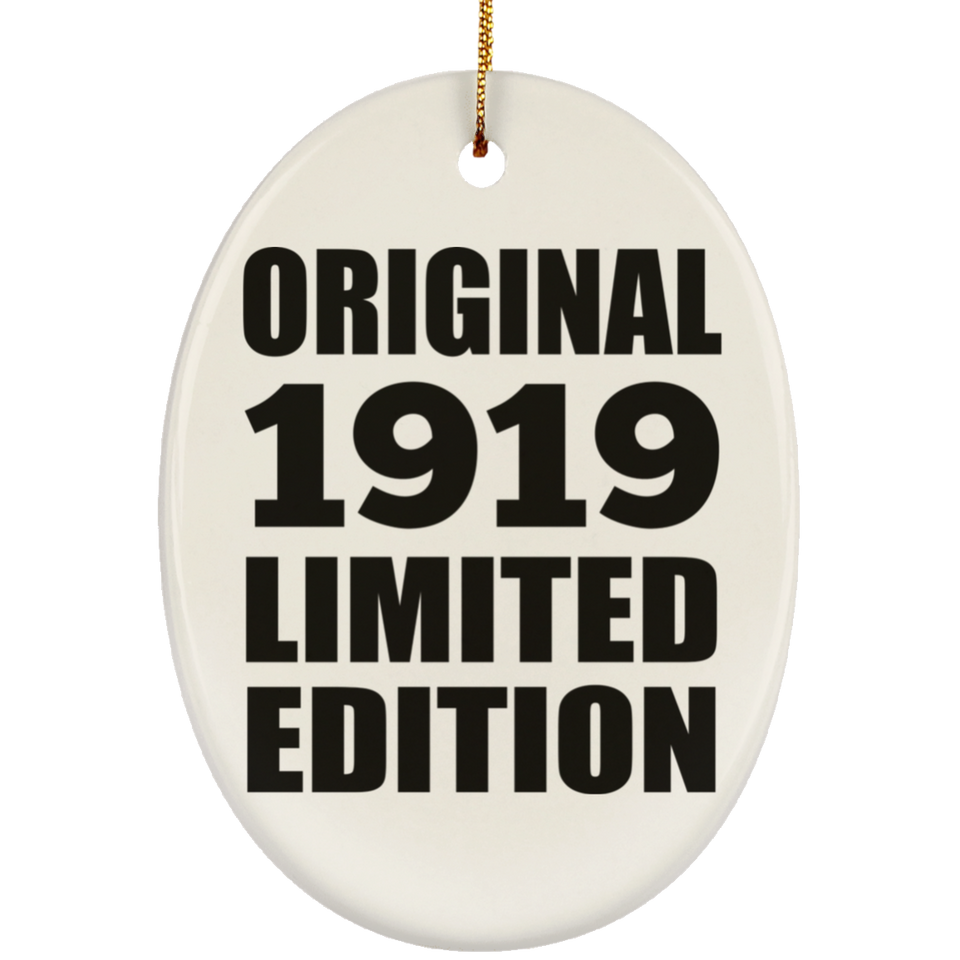 105th Birthday Original 1919 Limited Edition - Oval Ornament