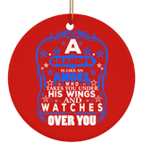 Grandpa Is An Angel Takes You Under His Wings - Circle Ornament