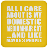 All I Care About Is My Domestic Mediumhair Cat - Drink Coaster