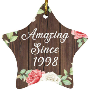 26th Birthday Amazing Since 1998 - Star Ornament A