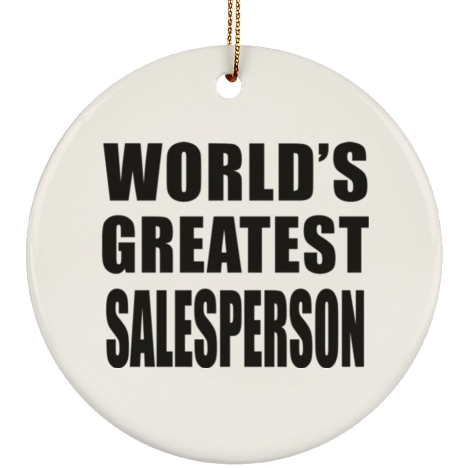 World's Greatest Salesperson - Circle Ornament