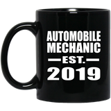 Automobile Mechanic Established EST. 2019 - 11oz Coffee Mug Black