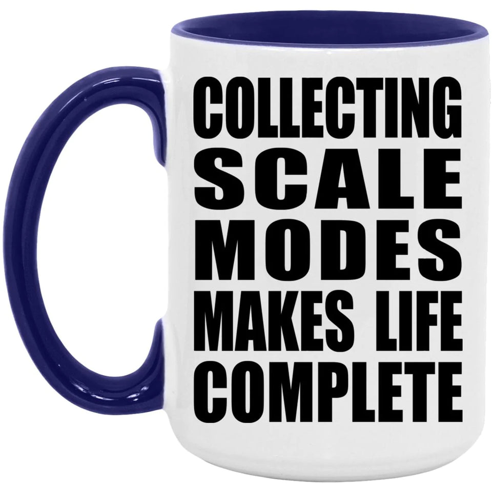 Collecting Scale Modes Makes Life Complete - 15oz Accent Mug Purple