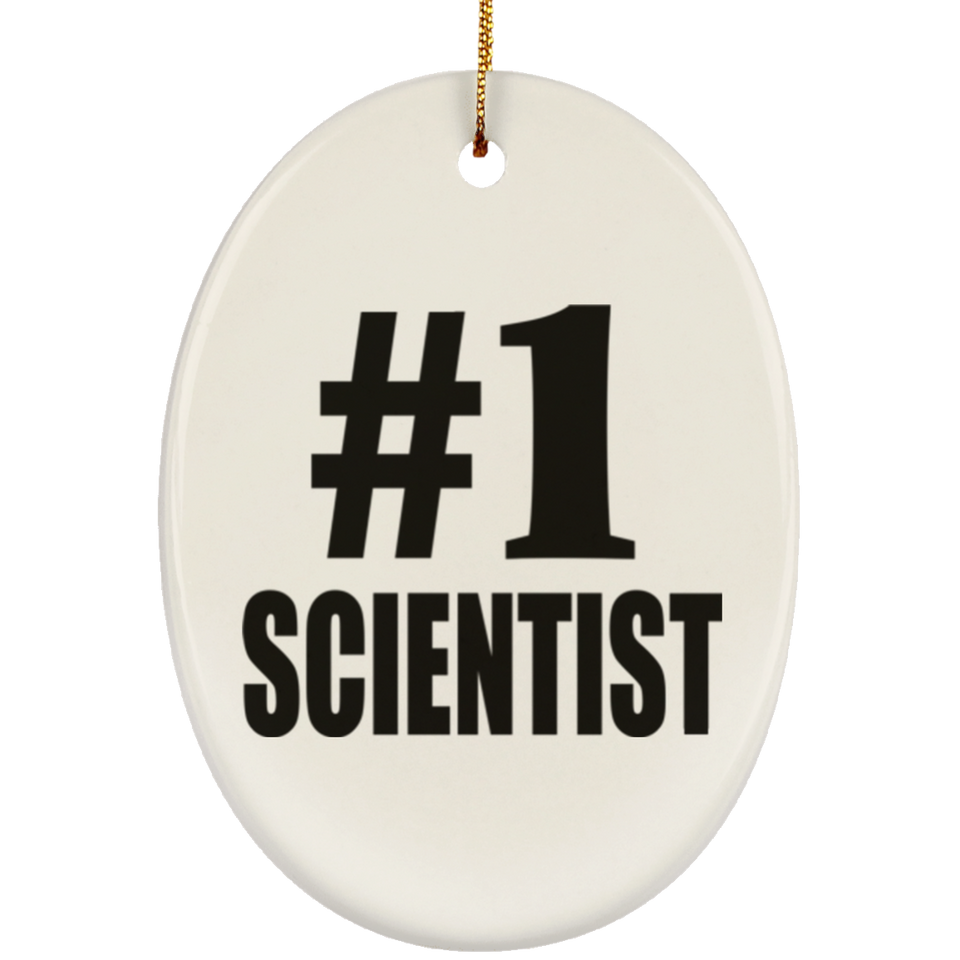 Number One #1 Scientist - Oval Ornament
