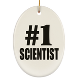 Number One #1 Scientist - Oval Ornament