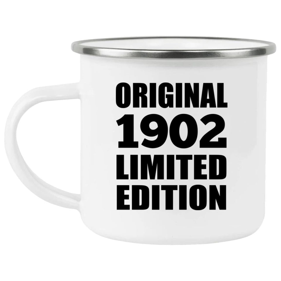 122nd Birthday Original 1902 Limited Edition - 12oz Camping Mug