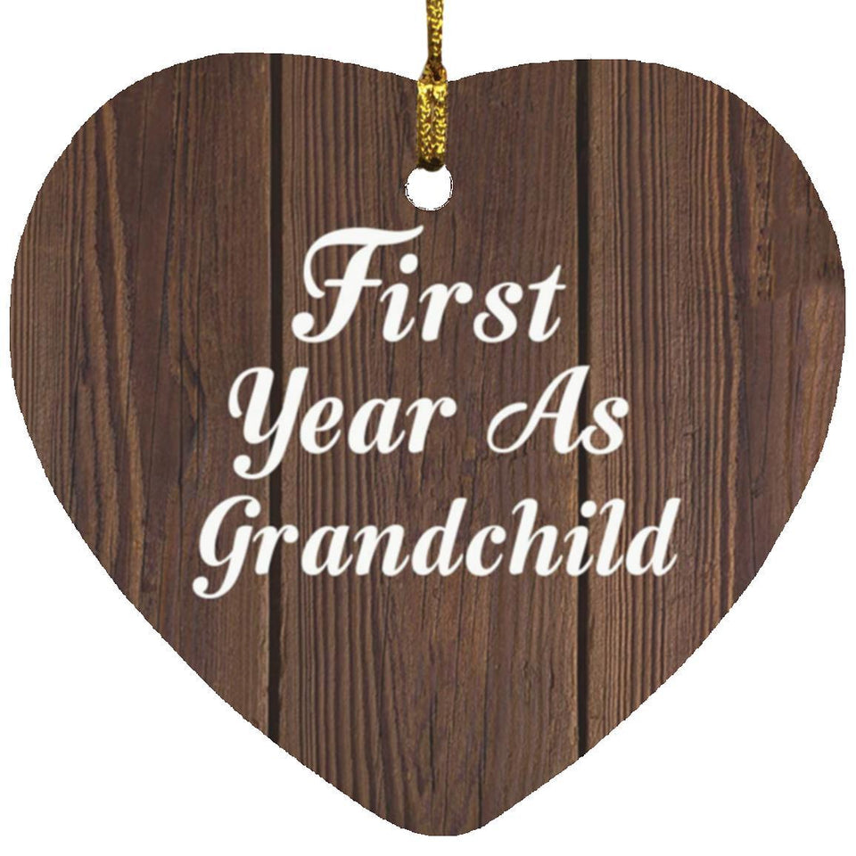 First Year As Grandchild - Heart Ornament D