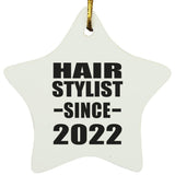 Hair Stylist Since 2022 - Star Ornament