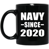 Navy Since 2020 - 11oz Coffee Mug Black