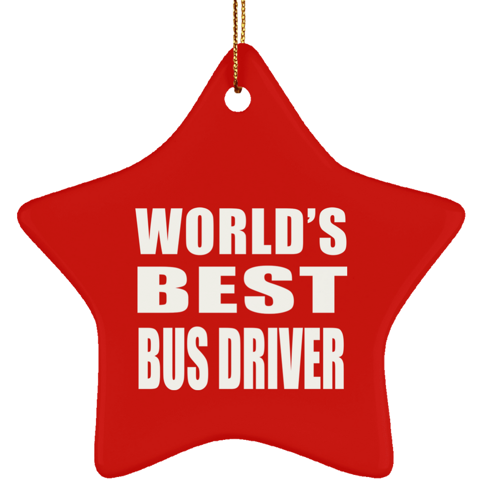 World's Best Bus Driver - Star Ornament