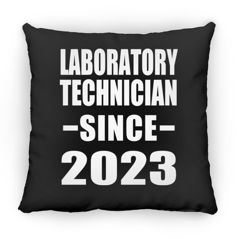 Laboratory Technician Since 2023 - Throw Pillow Black