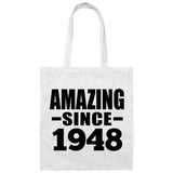 76th Birthday Amazing Since 1948 - Tote Bag White