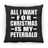 All I Want For Christmas Is My Peterbald - Throw Pillow Black