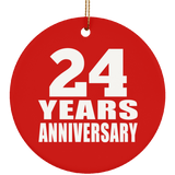 24th Anniversary 24 Years Anniversary - Circle Ornament