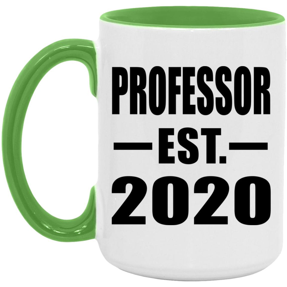 Professor Established EST. 2020 - 15oz Accent Mug Green