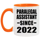 Paralegal Assistant Since 2022 - 11oz Accent Mug Orange