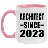 Architect Since 2023 - 11oz Accent Mug Pink