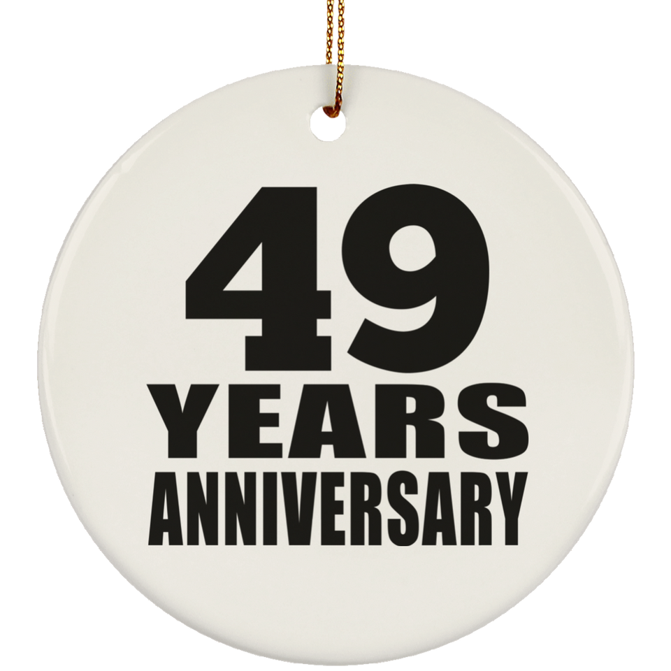 49th Anniversary 49 Years - Circle Ornament
