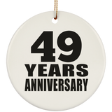 49th Anniversary 49 Years - Circle Ornament