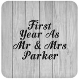 First Year As Mr & Mrs Parker - Drink Coaster F