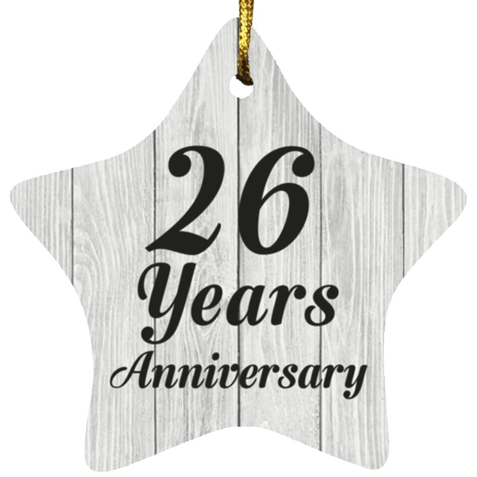 26th Anniversary 26 Years Anniversary - Star Ornament F