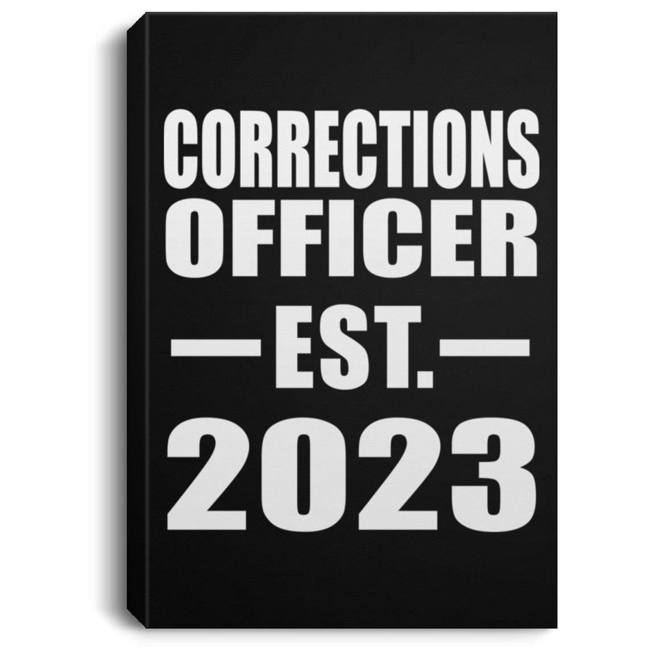 Corrections Officer Established EST. 2023 - Canvas Portrait