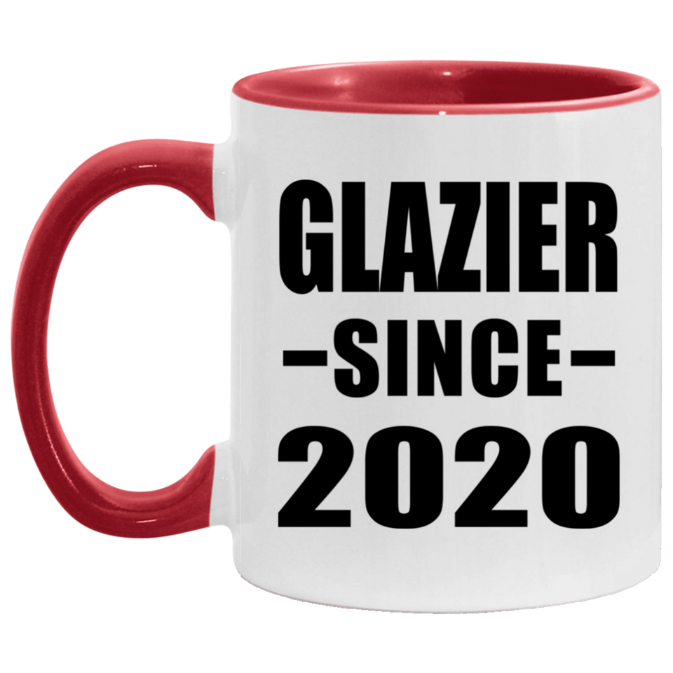 Glazier Since 2020 - 11oz Accent Mug Red