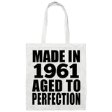 63rd Birthday Made In 1961 Aged to Perfection - Tote Bag White