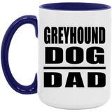 Greyhound Dog Dad - 15oz Accent Mug Purple