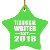 Technical Writer Established EST. 2018 - Star Ornament