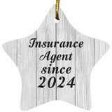 Insurance Agent Since 2024 - Star Ornament F