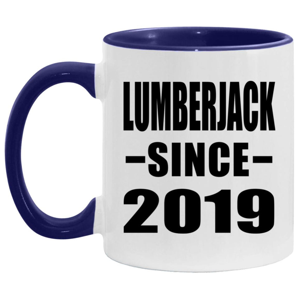 Lumberjack Since 2019 - 11oz Accent Mug Purple