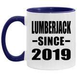 Lumberjack Since 2019 - 11oz Accent Mug Purple
