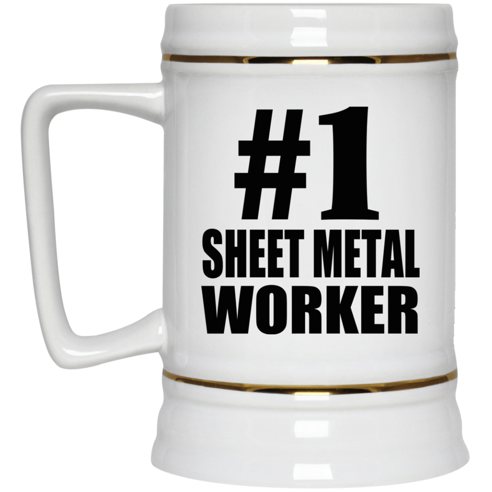 Number One #1 Sheet Metal Worker - Beer Stein