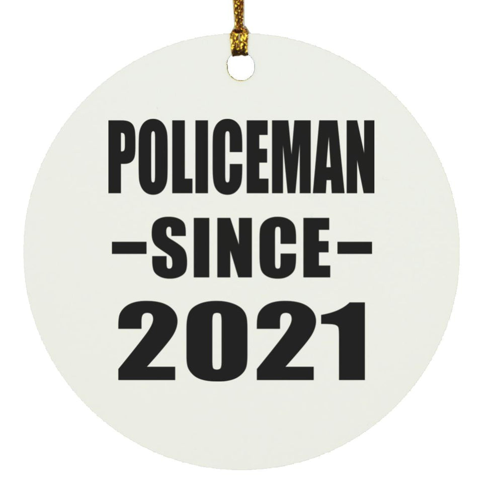 Policeman Since 2021 - Circle Ornament