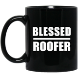 Blessed Roofer - 11oz Coffee Mug Black