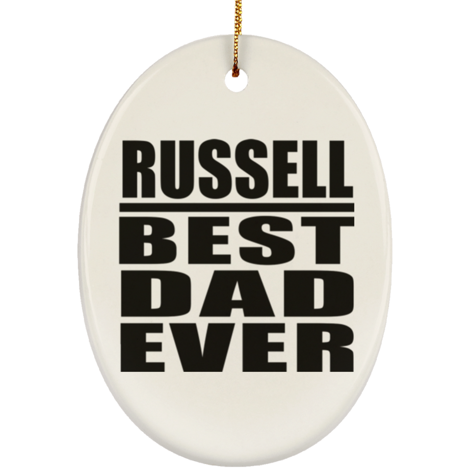 Russell Best Dad Ever - Oval Ornament