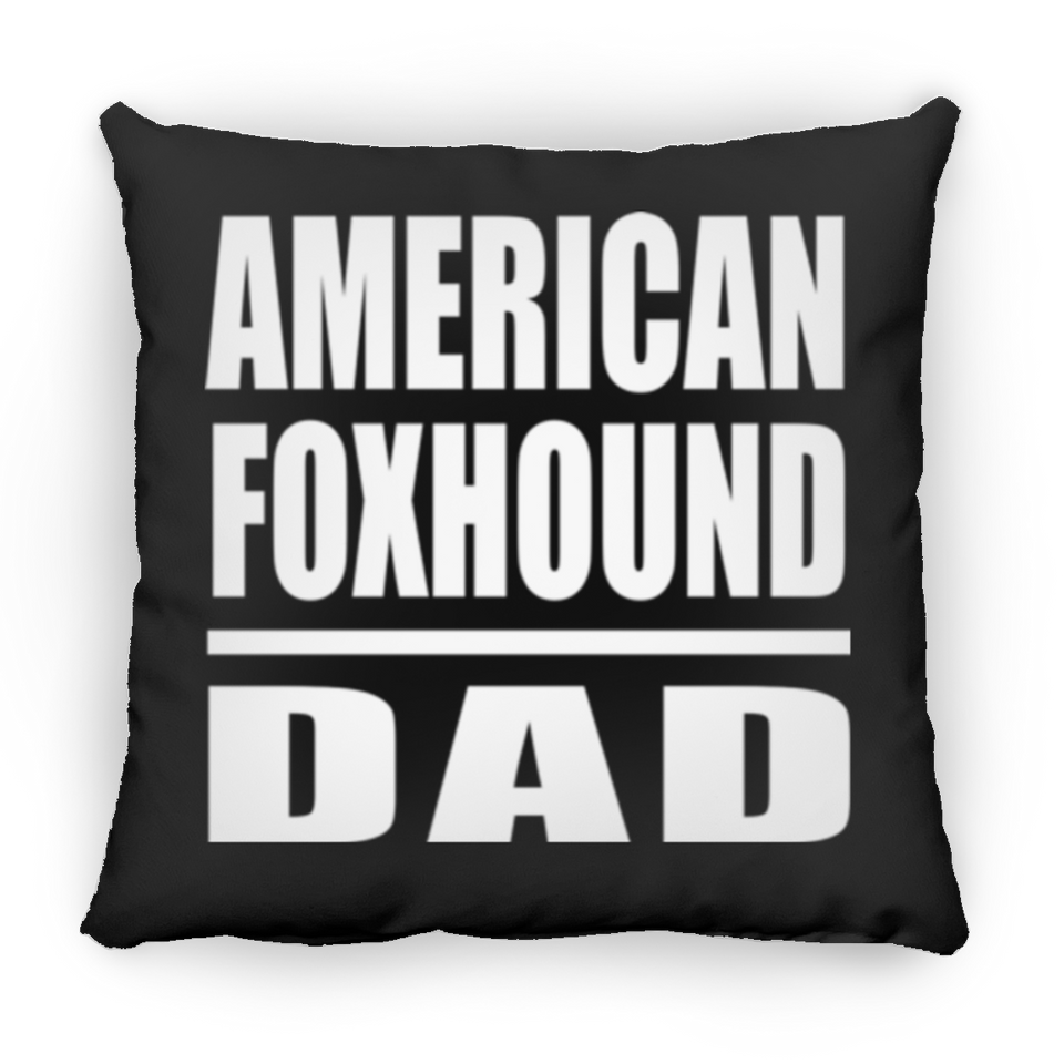 American Foxhound Dad - Throw Pillow Black