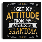 I Get My Attitude From My Awesome Grandma - Canvas Square