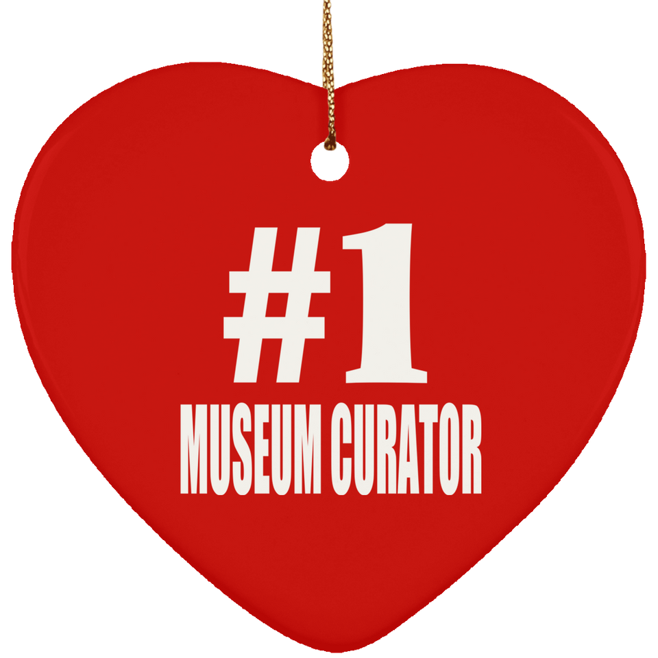 Number One #1 Museum Curator - Heart Ornament