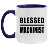 Blessed Machinist - 11oz Accent Mug Purple