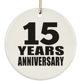 15th Anniversary 15 Years - Circle Ornament