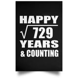 Happy 27th Anniversary Square Root of 729 Years & Counting - Poster Portrait